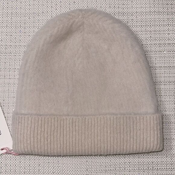 Vineyard Vines OS Ivory Marshmallow Wool Blend Knit Beanie Hat main image 4